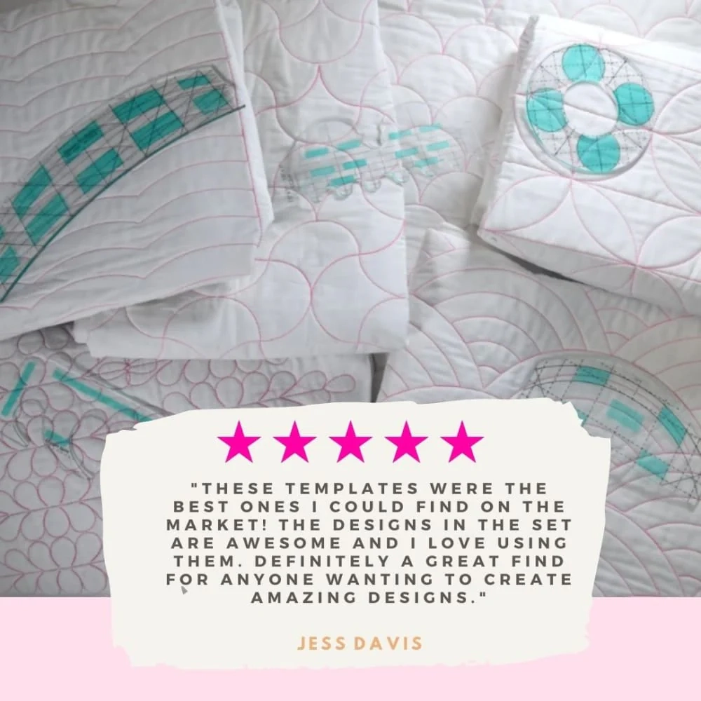 Free Motion Quilting Template And Rulers Set Sewing By Sarah