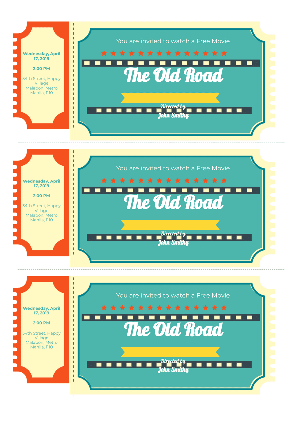 Free Movie Ticket Template PDF Templates Jotform Free Movie Ticket Template PDF Templates Jotform