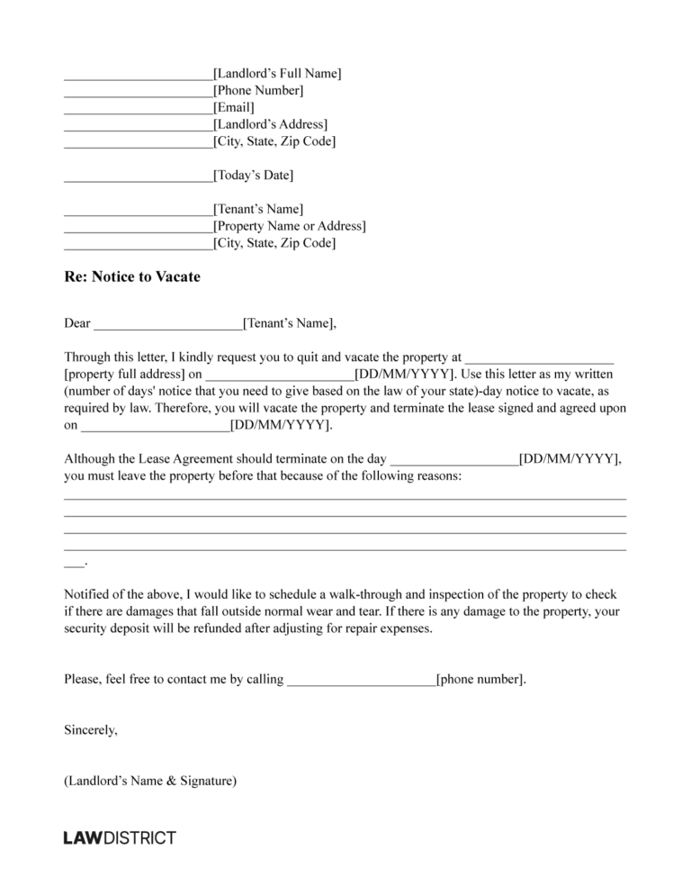 Free Eviction Notice Form Printable - Printable We Love Printables