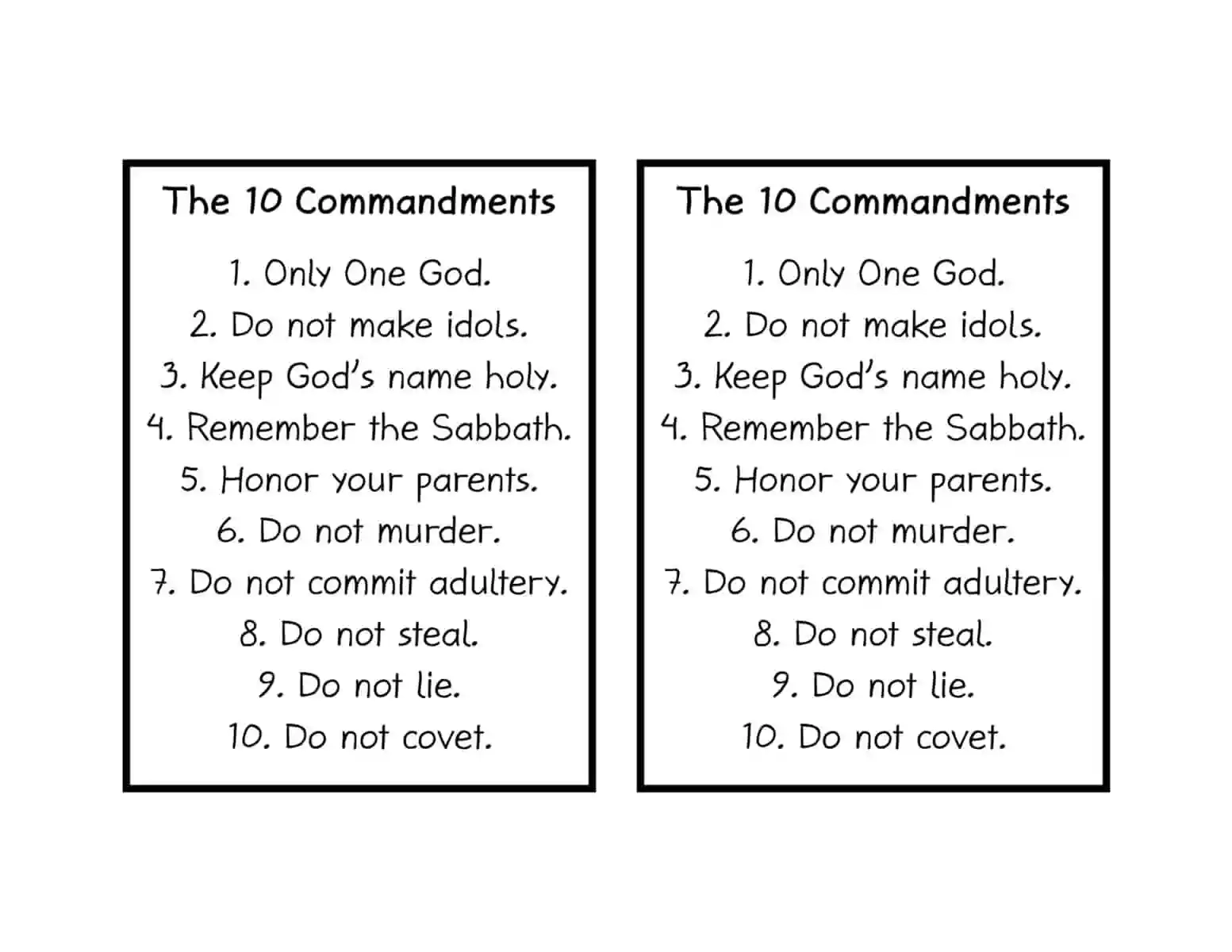 Free Printable 10 Commandments Printable Study Planner