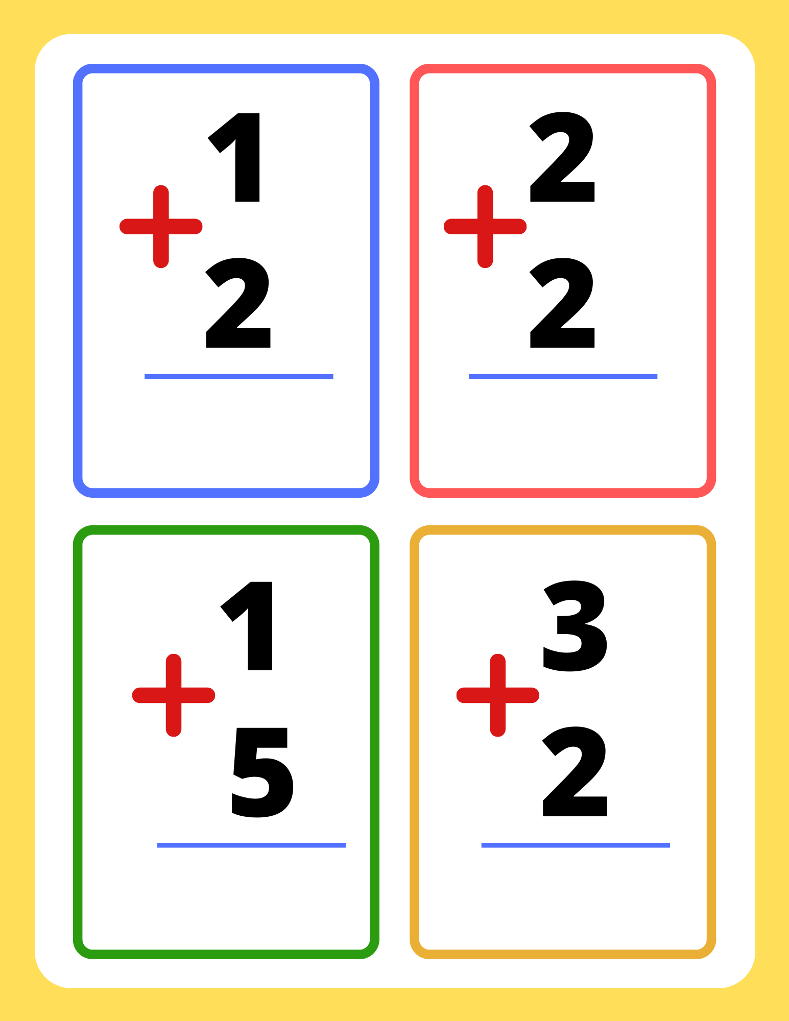Free Printable Addition Flashcards For Kindergarten Download Free Printable Addition Flashcards For Kindergarten Png Images Free Worksheets On Clipart Library