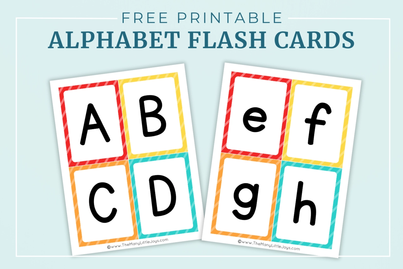 Free Printable Alphabet Flashcards upper And Lowercase The Many Little Joys