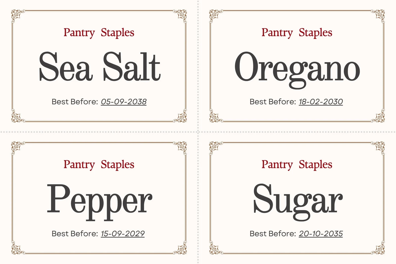 Free Printable And Customizable Kitchen Label Templates Canva