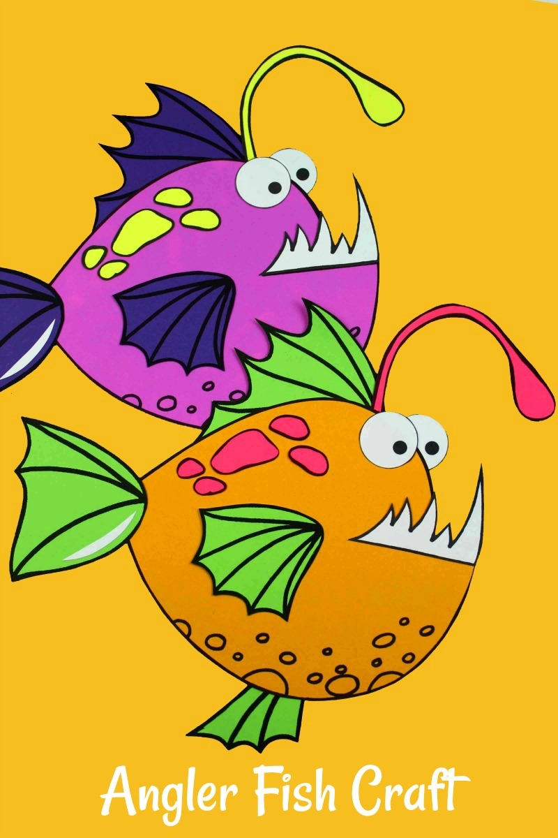 Free Printable Angler Fish Craft Under The Sea Fun Mama Likes This