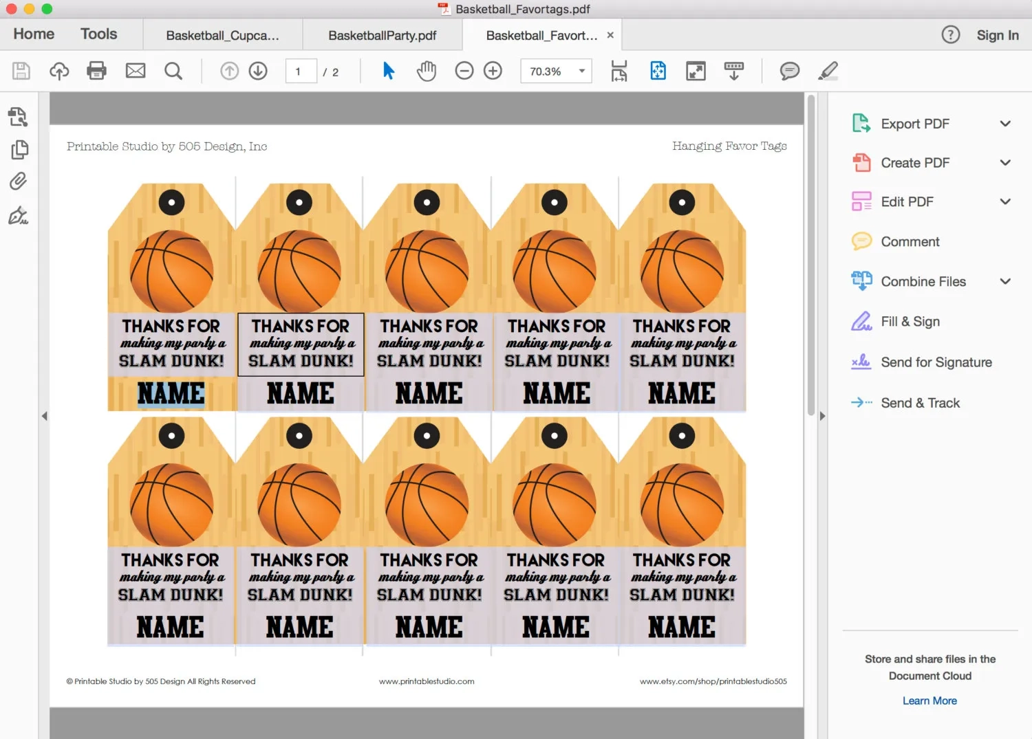 Free Printable Basketball Tags Printable Study Planner