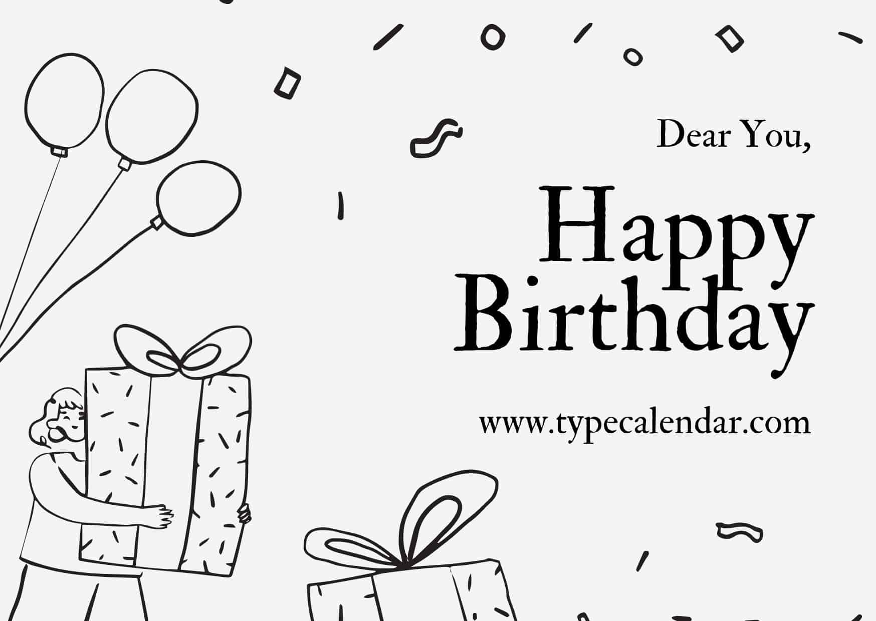 Free Printable Birthday Card Templates Word PDF 