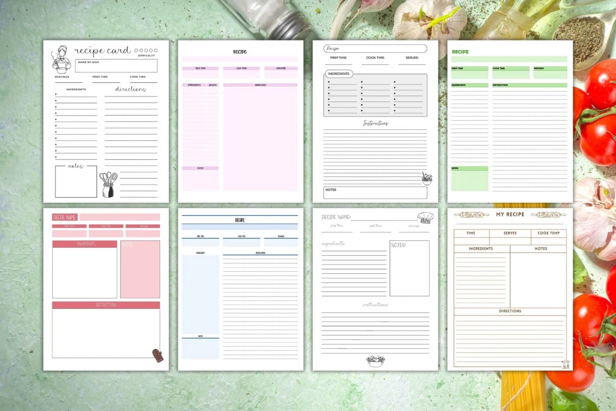 Free Printable Blank Recipe Card Template For Your Favorite Recipes