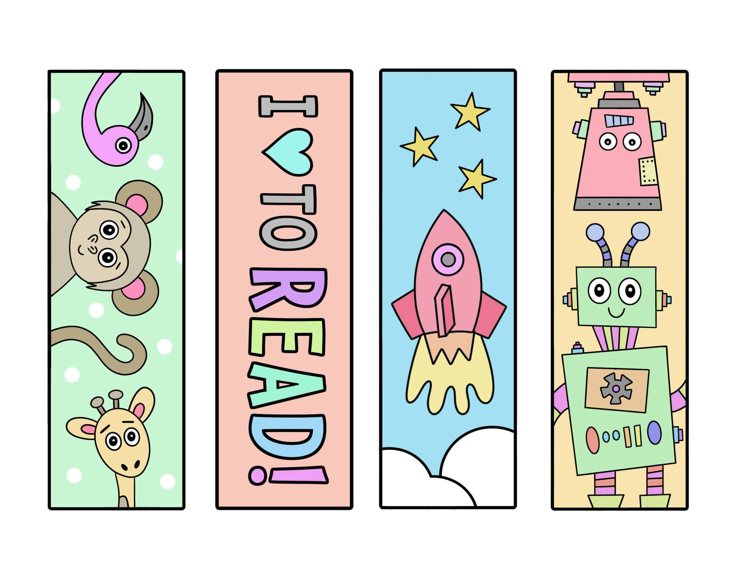 Free Printable Bookmarks To Color The Hollydog Blog