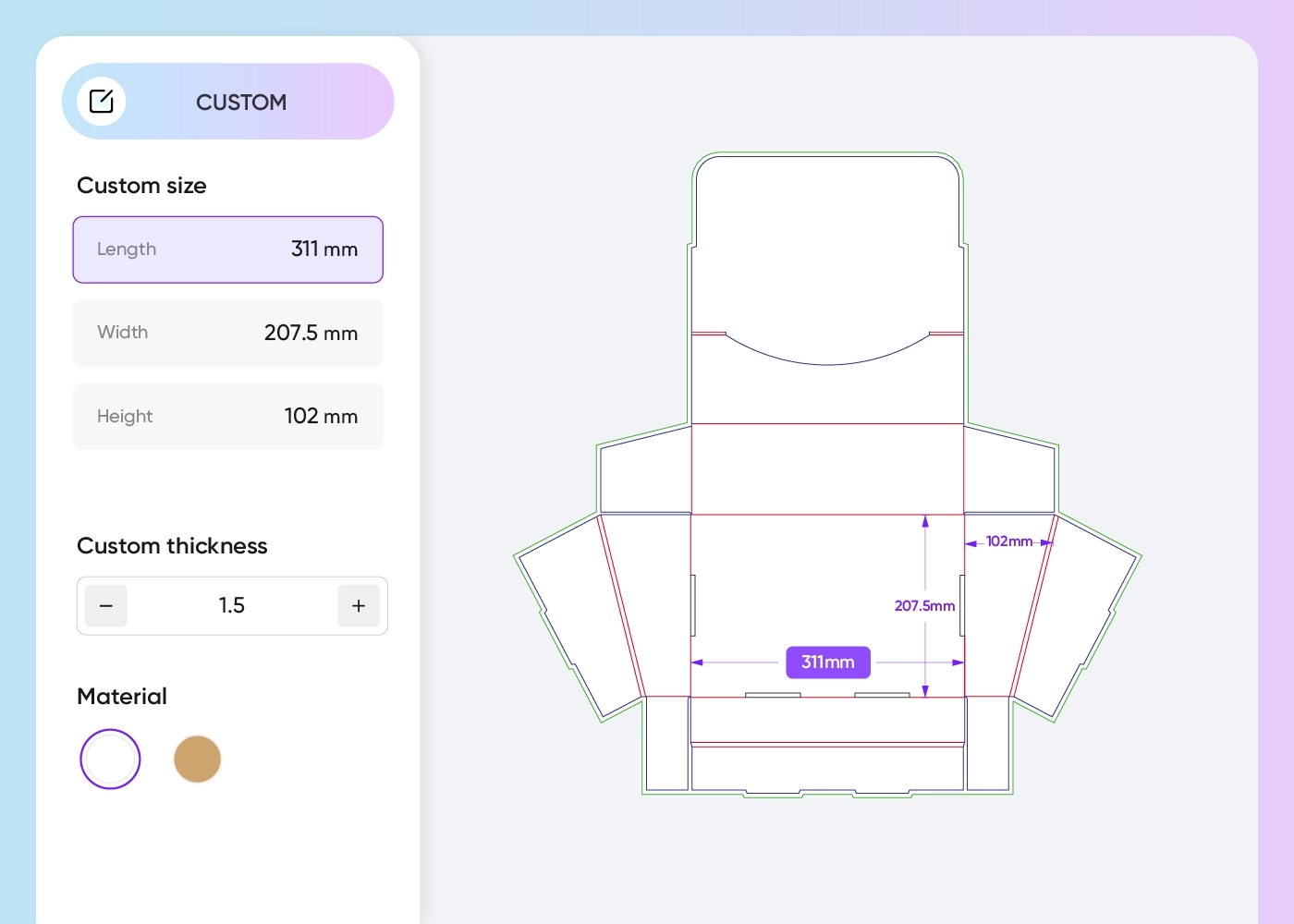 Free Printable Box Template Maker Edit Template Online