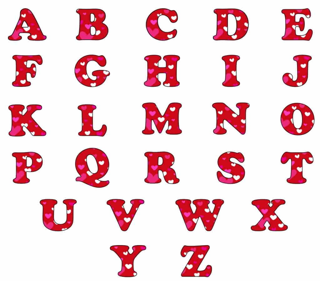 Free Printable Bubble Letters Colorful Valentine Letters Set Free Printable Bubble Letters Colorful Valentine Letters Set
