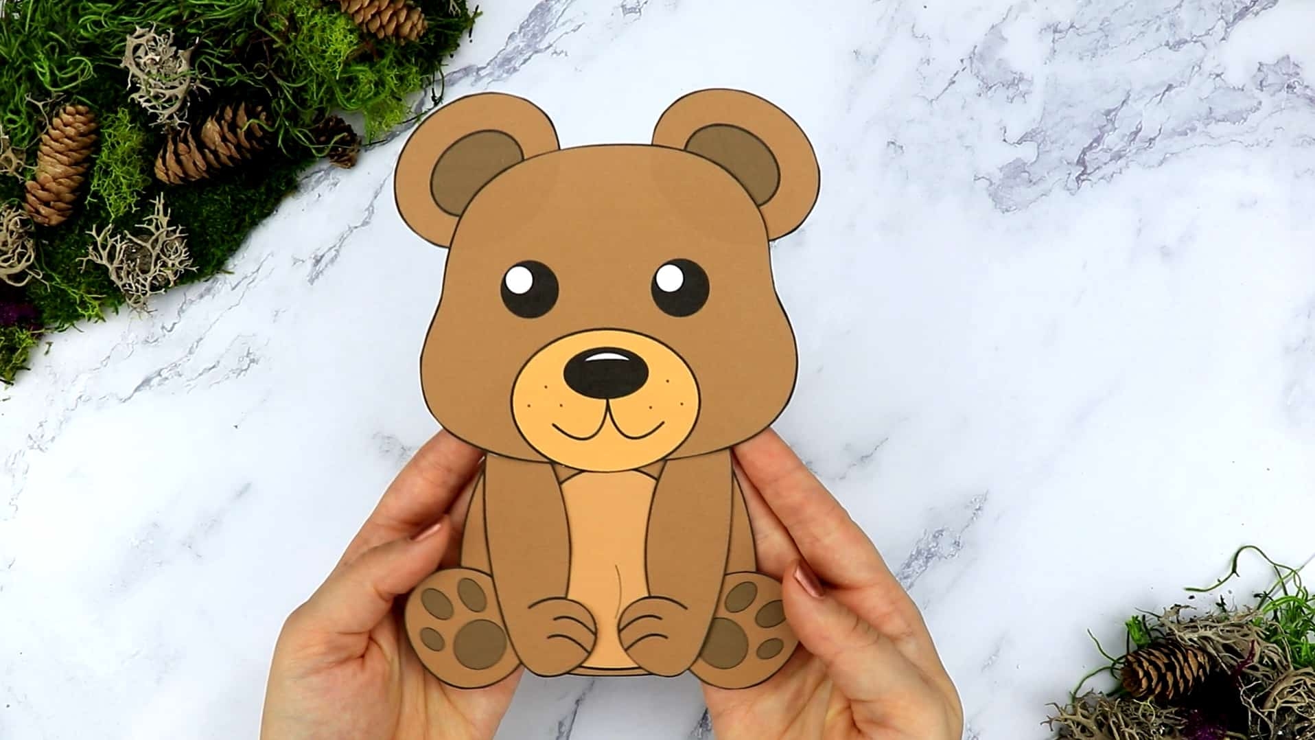 Free Printable Build a Bear Craft For Kids Woodland Teddy Bear Template