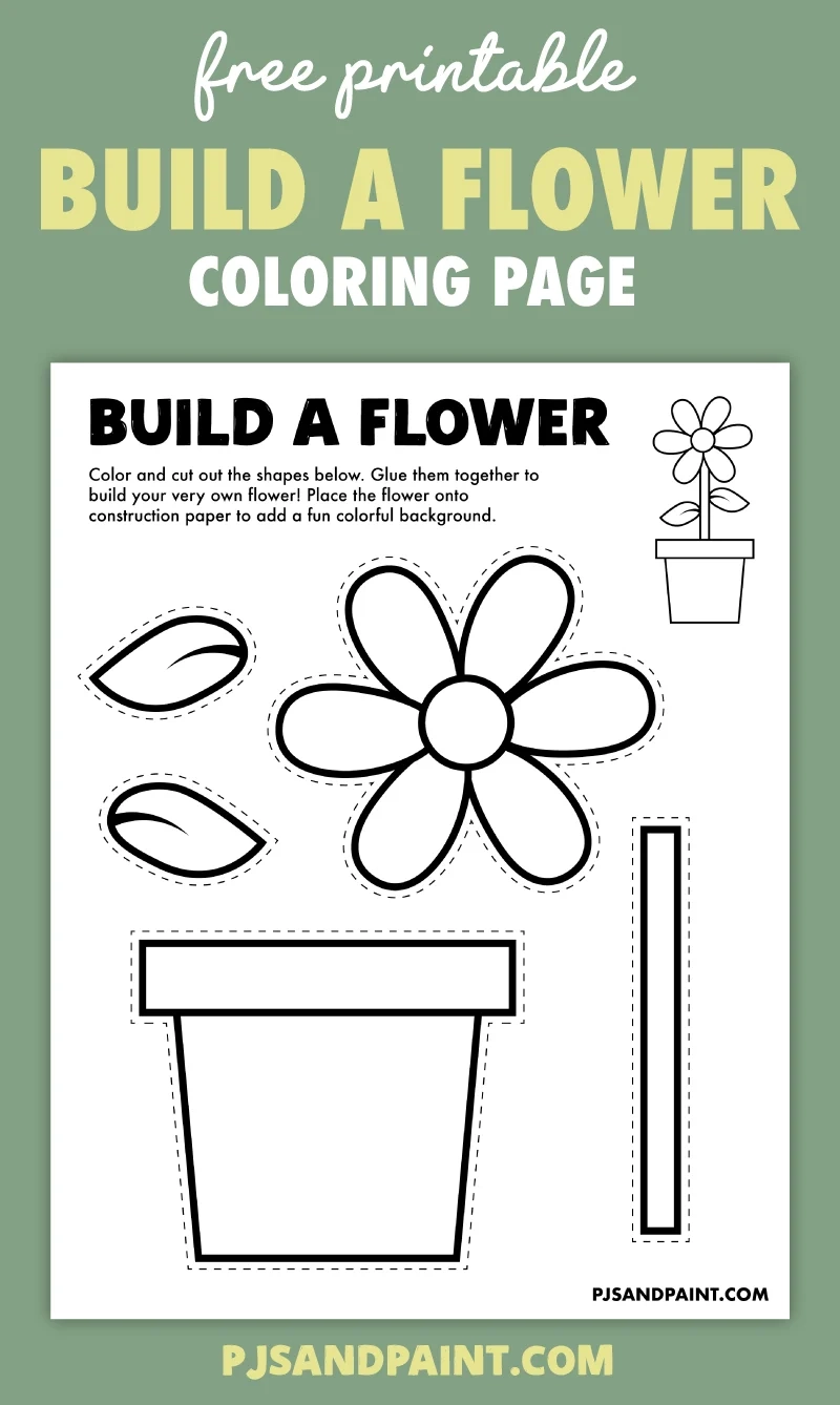 Free Printable Build A Flower Activity Pjs And Paint