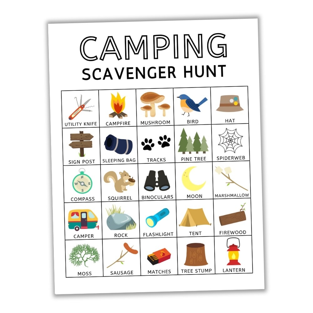 Free Printable Camping Scavenger Hunt For Kids The Craft at Home Family