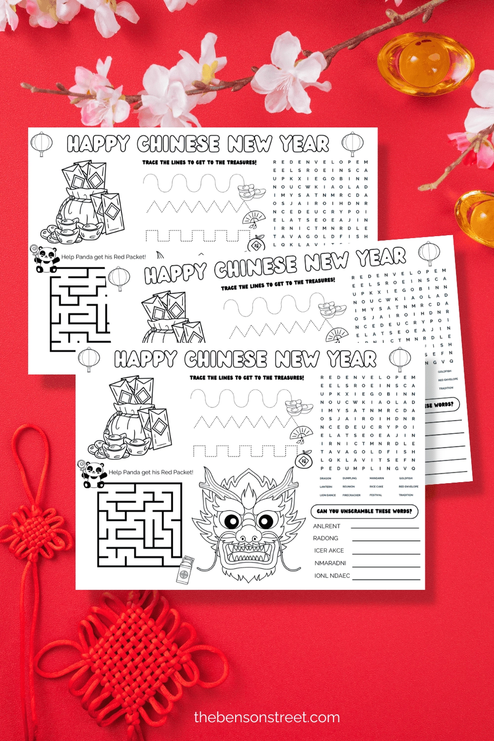 Free Printable Chinese New Year Activity Placemats The Benson Street