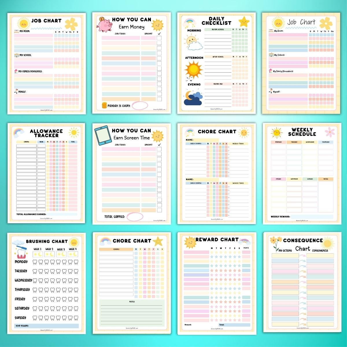 Free Printable Chore Charts For Kids With ADHD Honestly ADHD