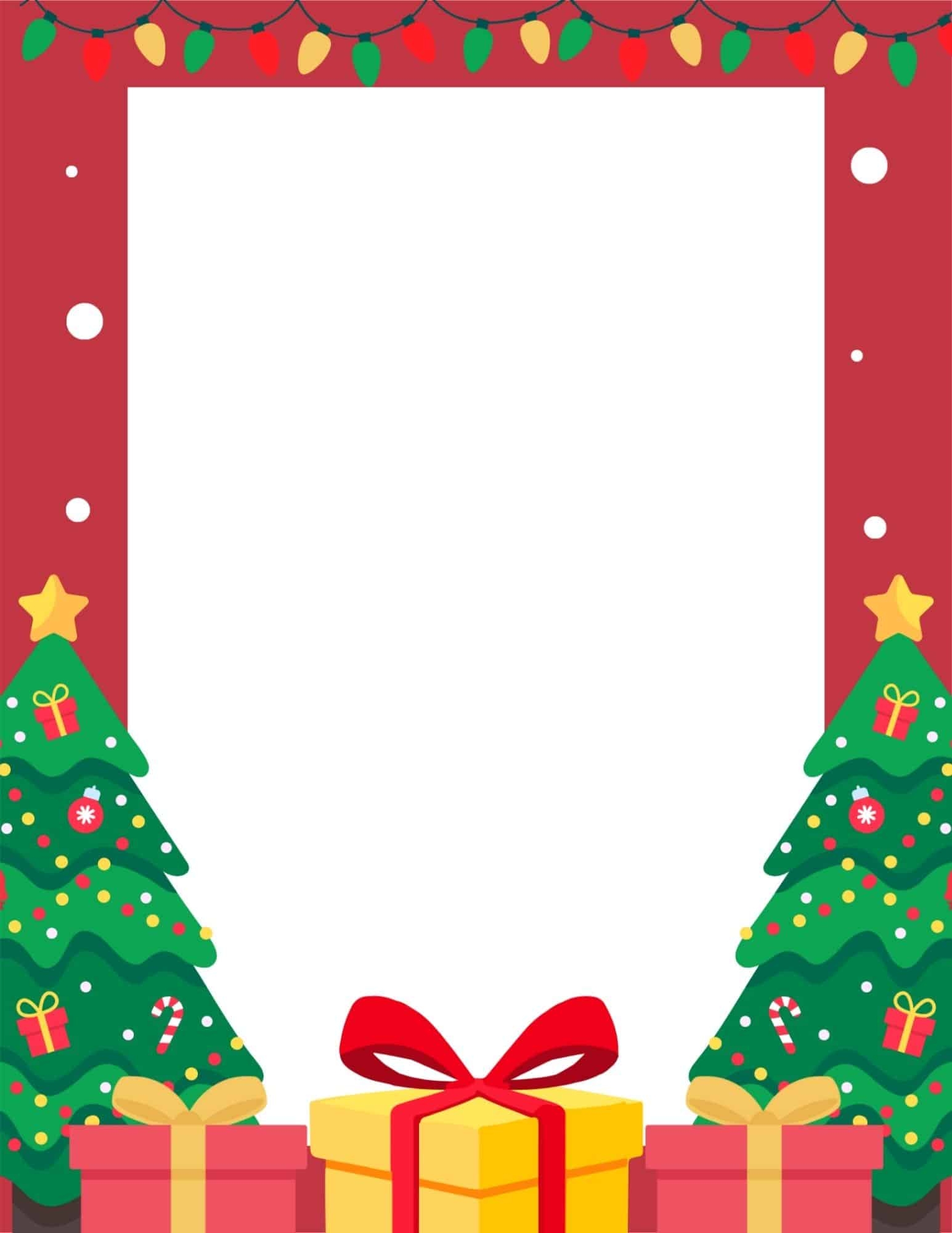 Free Printable Christmas Borders For Holiday Stationery