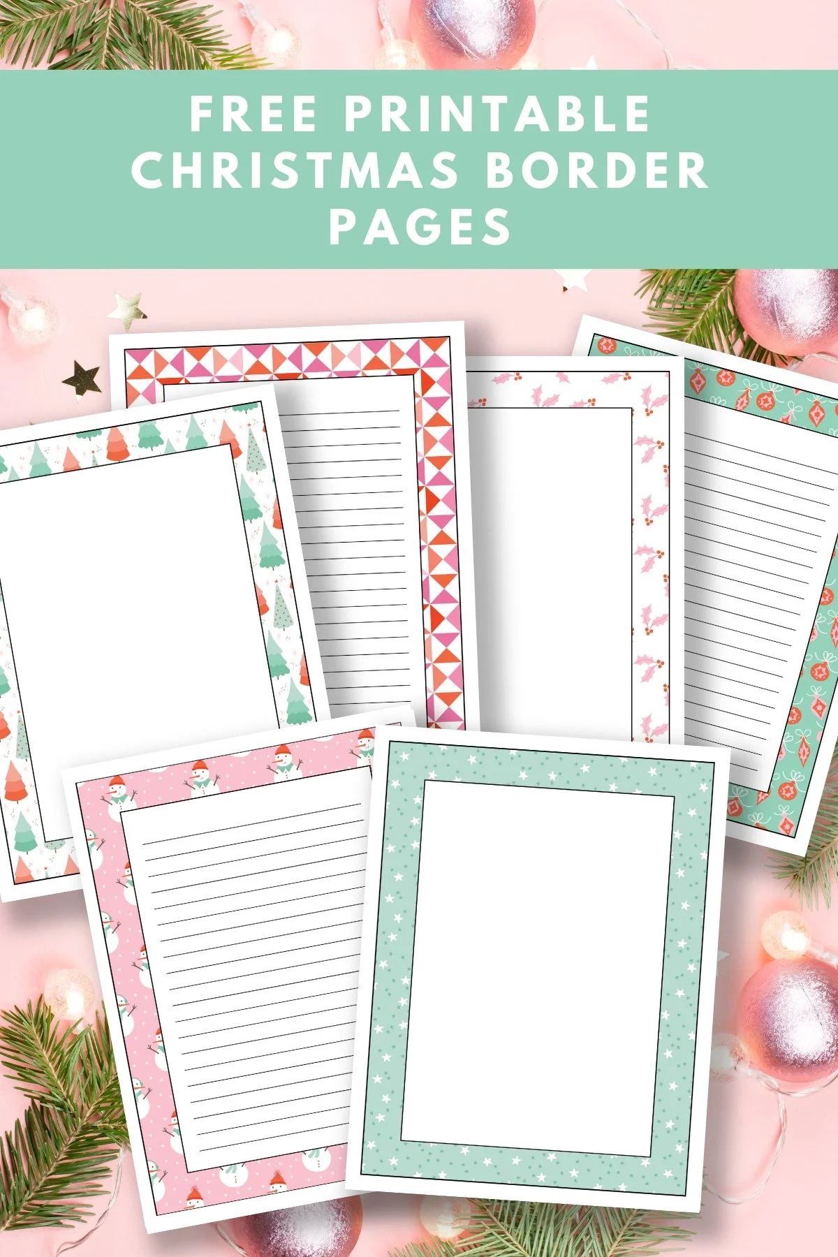 Free Printable Christmas Borders Gathering Beauty