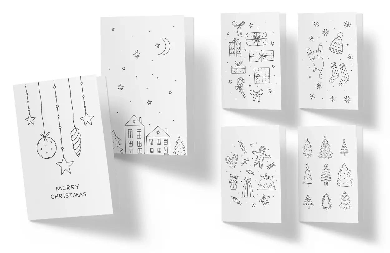 Free Printable Christmas Cards For Kids To Color How Wee Learn