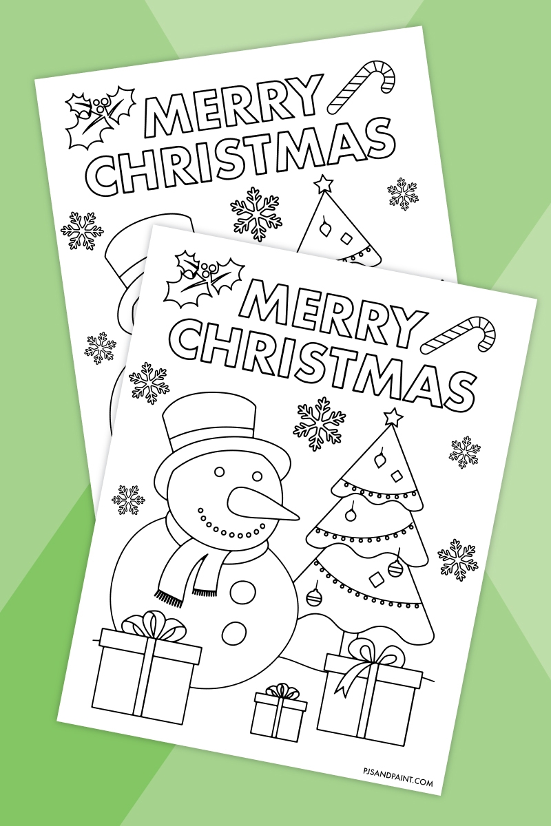 Free Printable Christmas Coloring Page For Kids Pjs And Paint