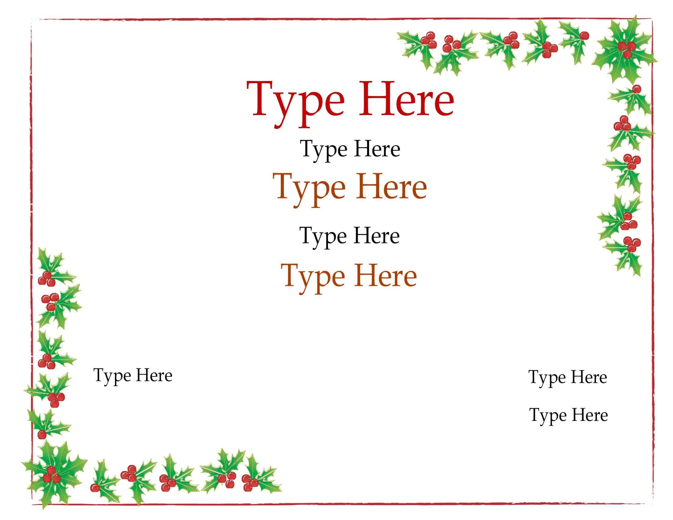 Free Printable Christmas Gift Certificate Templates PDF Word Blank