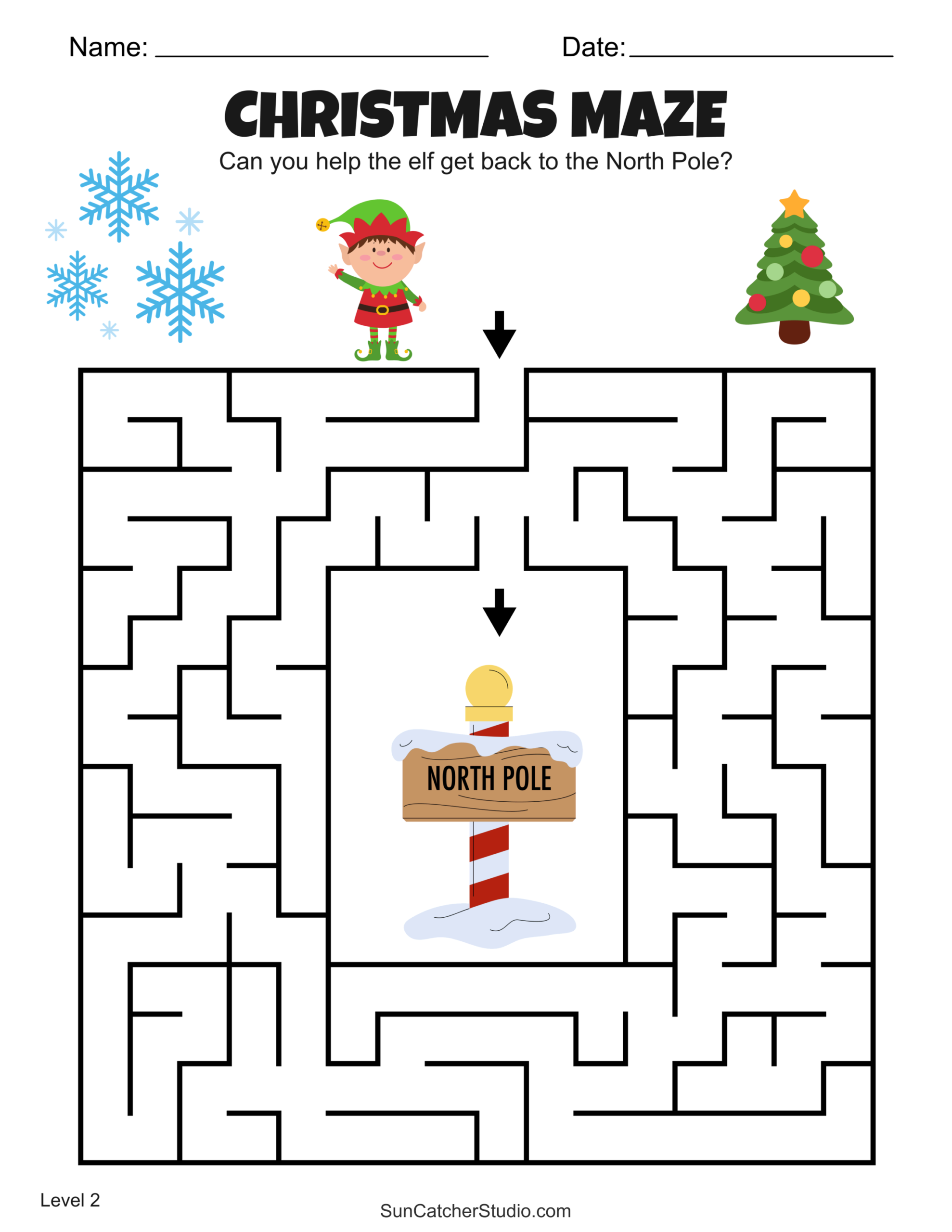 Free Printable Christmas Maze Worksheets And Puzzles Free Printables Lettering SVG Files Tools Apps
