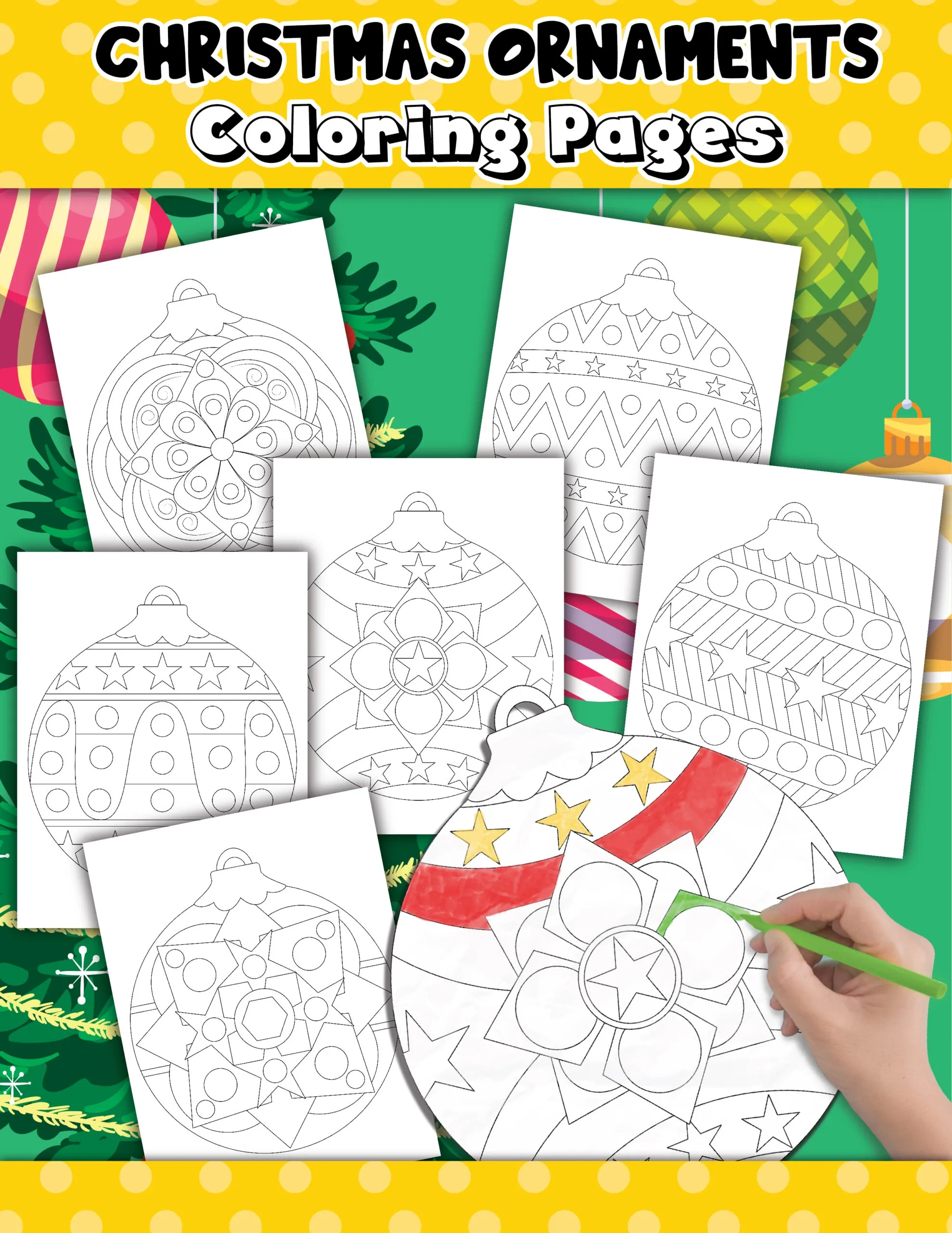 Free Printable Christmas Ornament Coloring Pages Made In A Pinch