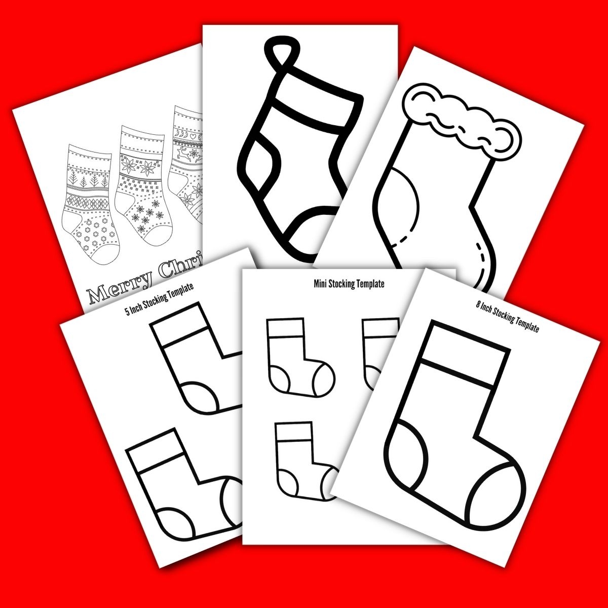 Free Printable Christmas Stocking Template Coloring PDFs Small And Mini Sizes OriginalMOM