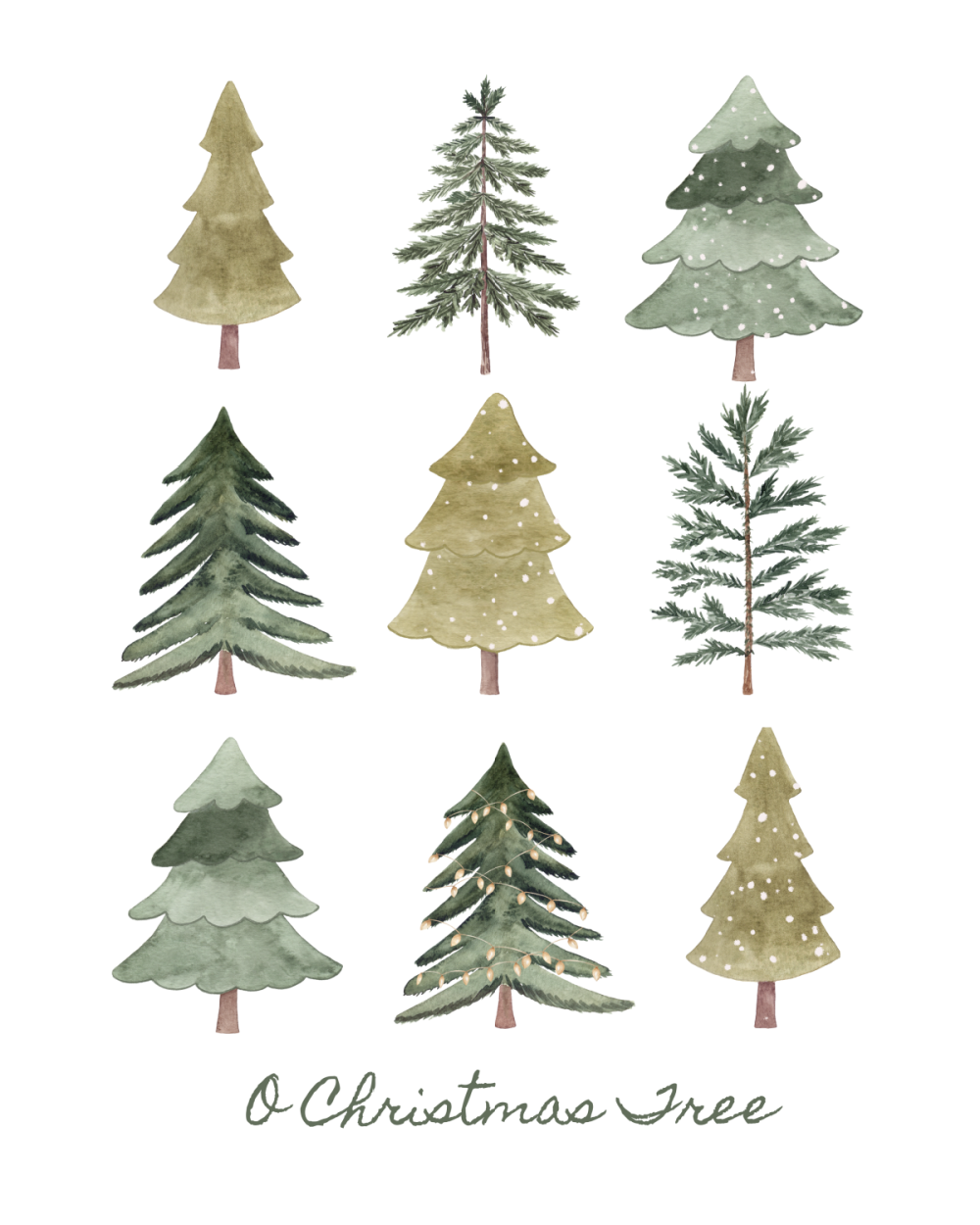 Free Printable Christmas Tree Art Clean And Scentsible