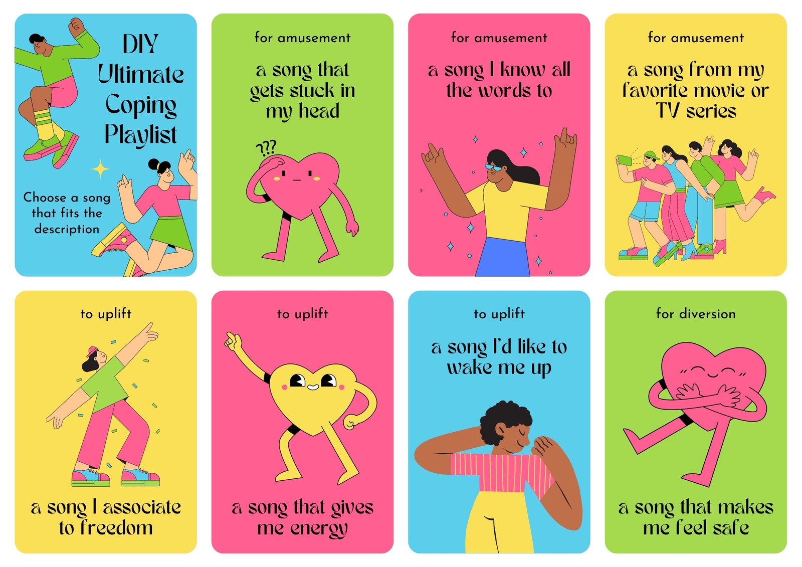 Free Printable Custom Emotions Flashcard Templates Canva