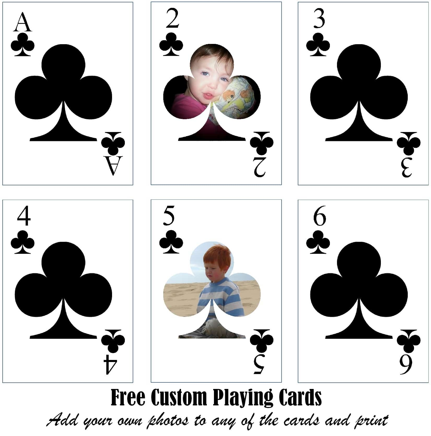 Free Printable Custom Playing Cards Add Your Photo And or Text