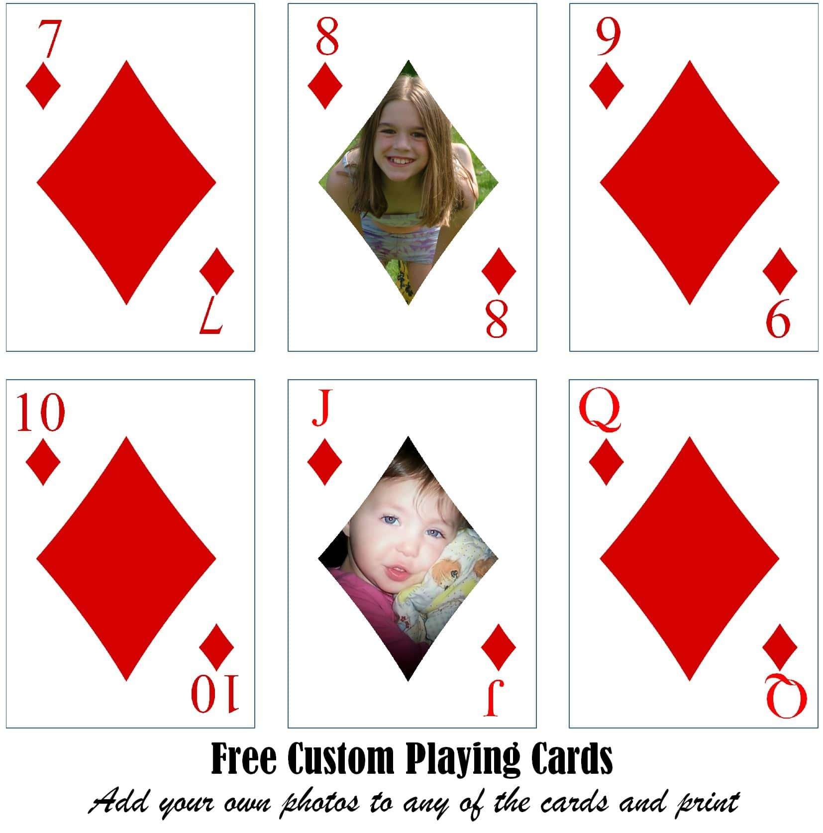 Free Printable Custom Playing Cards Add Your Photo And or Text
