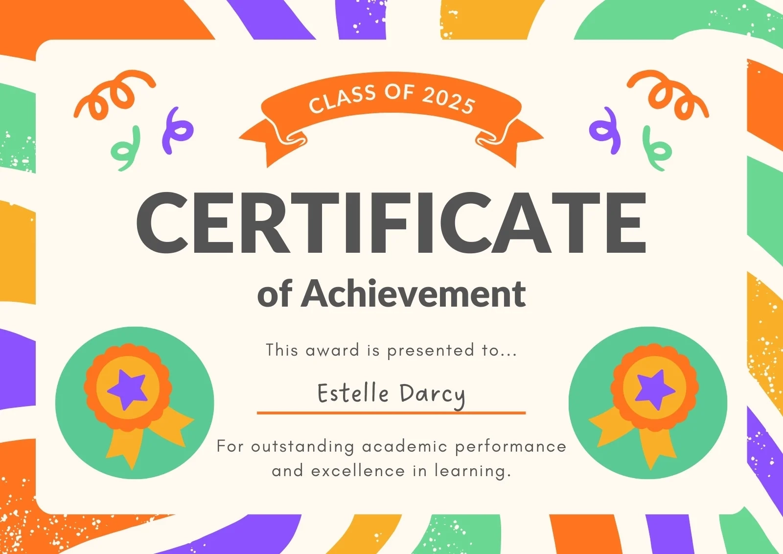 Free Printable Customizable Student Certificate Templates Canva