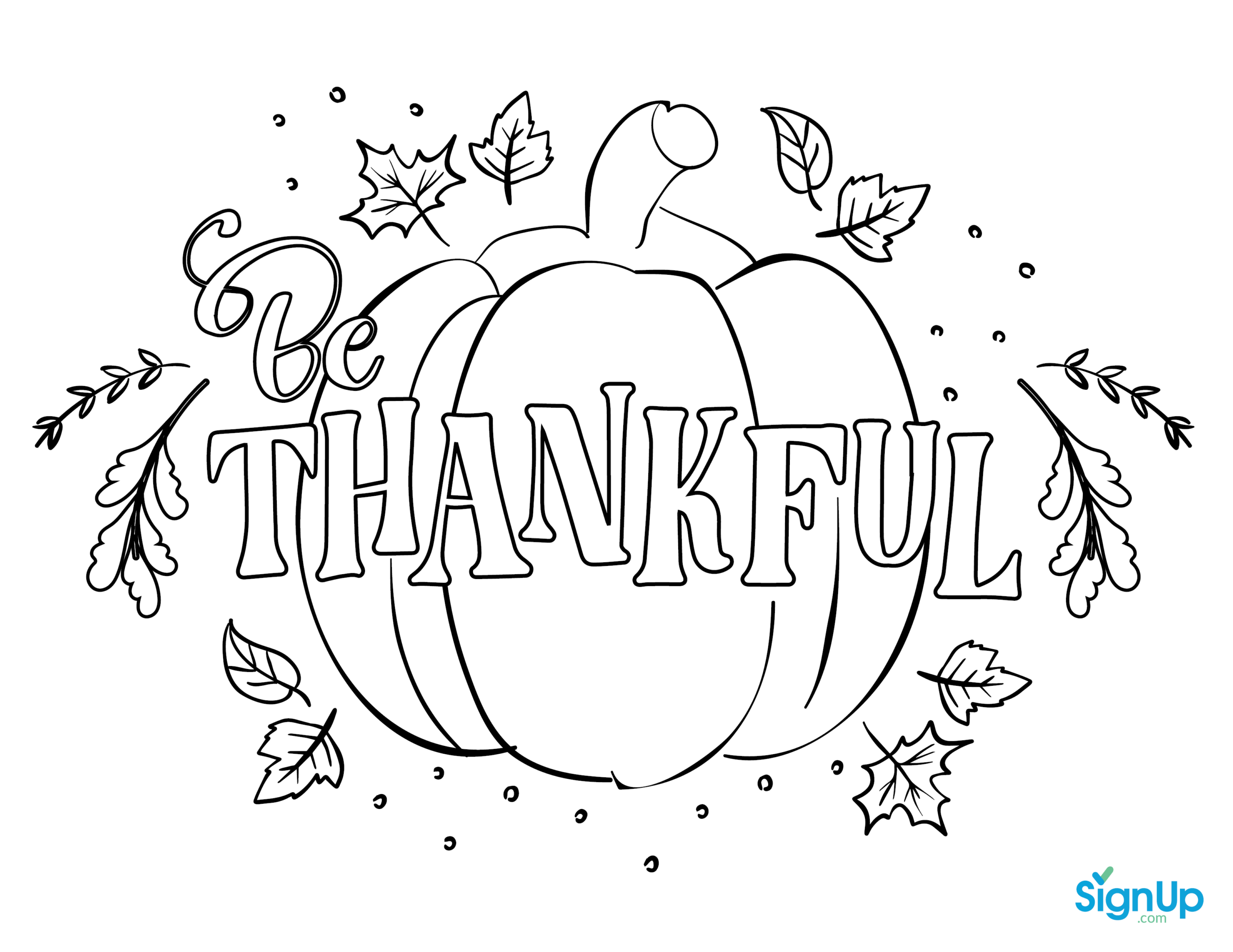 Free Printable Day Of Thanks Coloring Place Mats SignUp