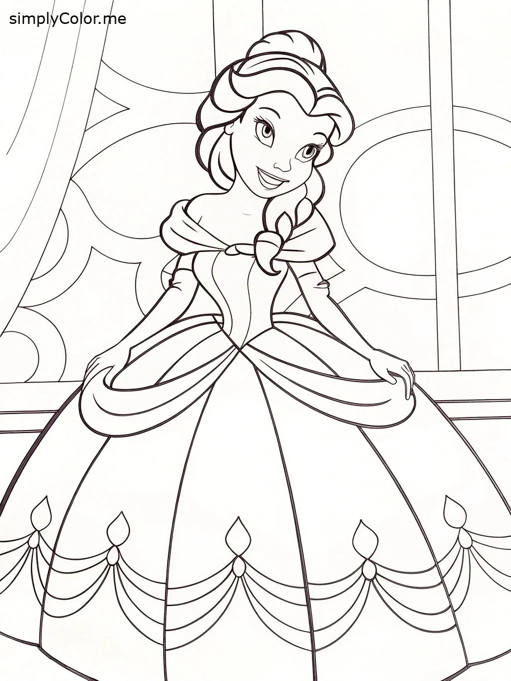 Free Printable Disney Princess Coloring Sheet R ColoringKids