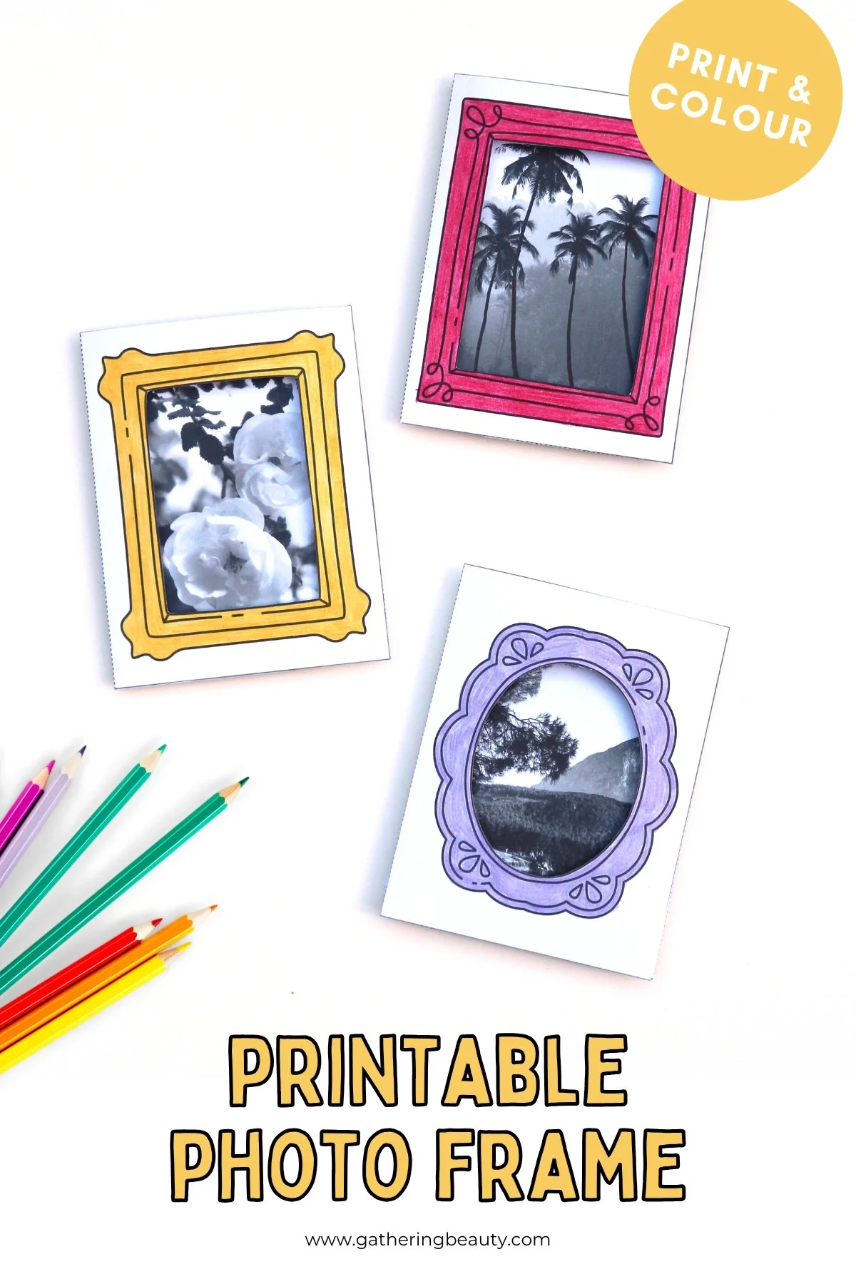 Free Printable DIY Picture Frames Gathering Beauty