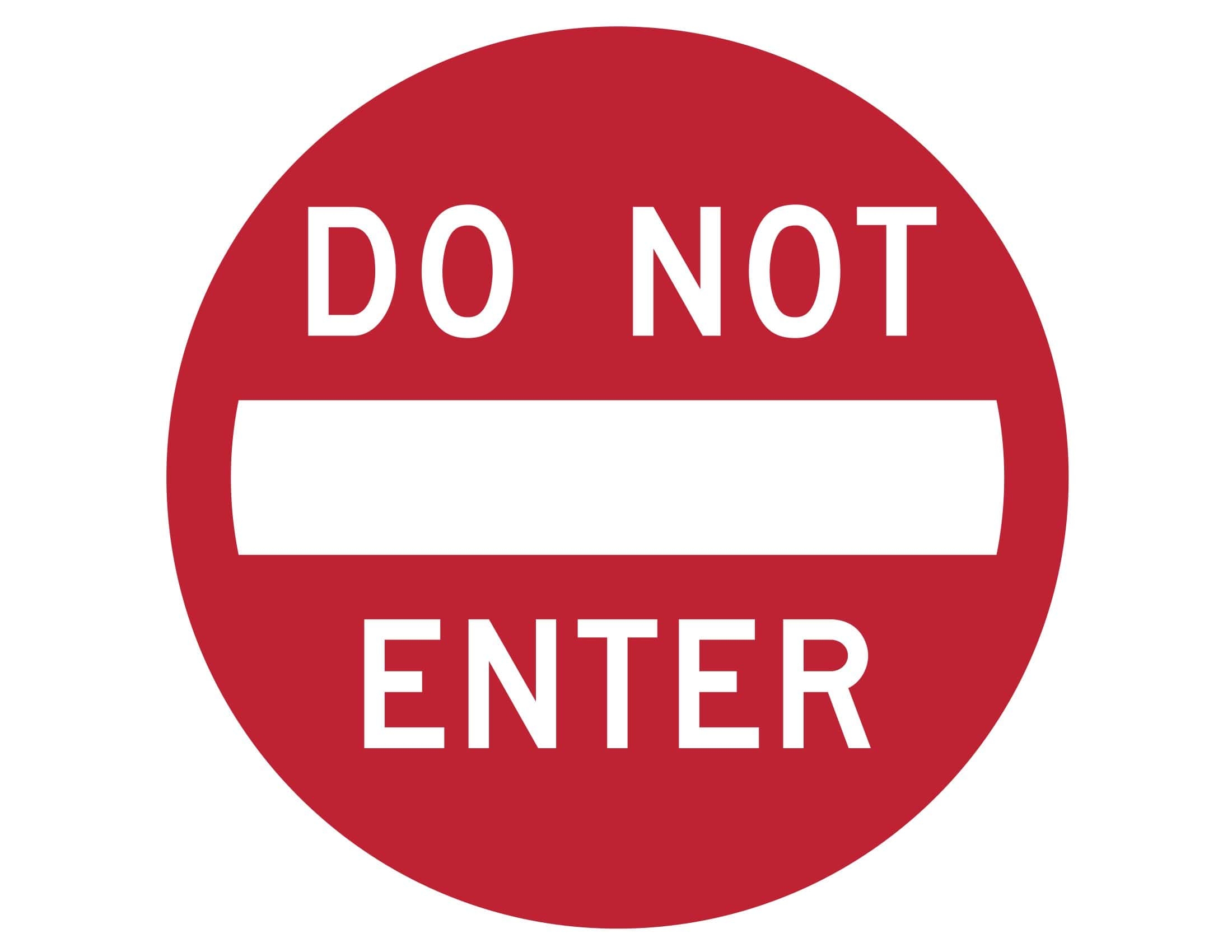 Free Printable Do Not Enter Sign Templates PDF Word Example