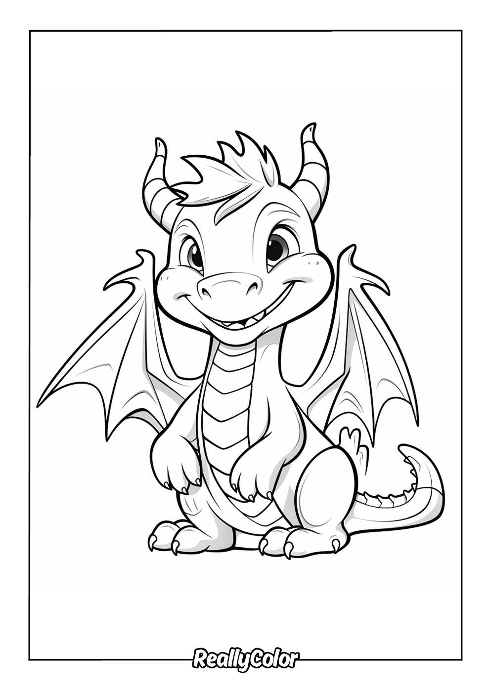 Free Printable Dragon Coloring Pages
