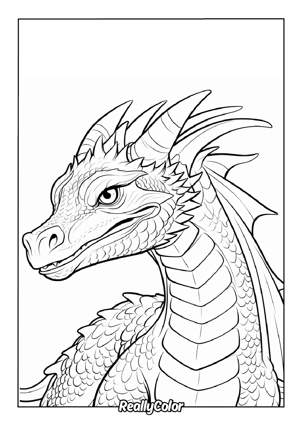 Free Printable Dragon Coloring Pages