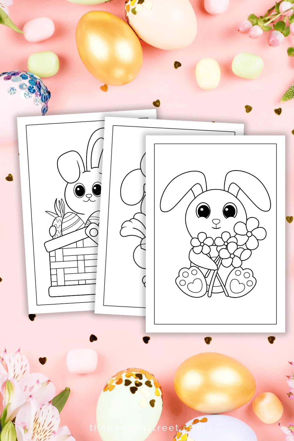 Free Printable Easter Bunny Coloring Pages 8 Sheets The Benson Street Free Printable Easter Bunny Coloring Pages 8 Sheets The Benson Street