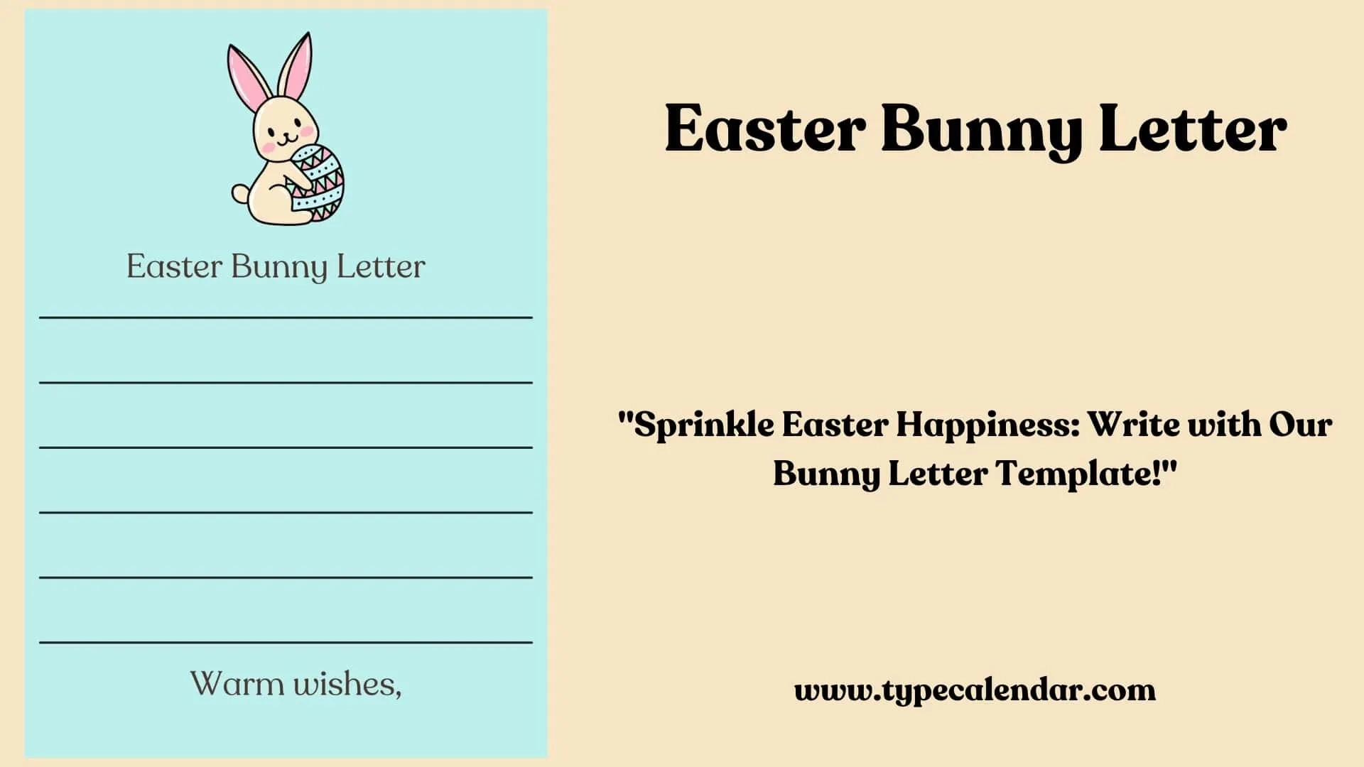 Free Printable Easter Bunny Letter Templates PDF Word Editable