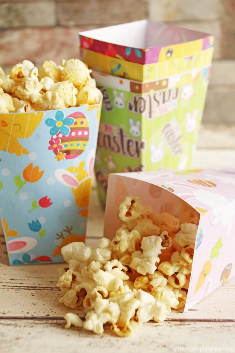 Free Printable Easter Popcorn Boxes