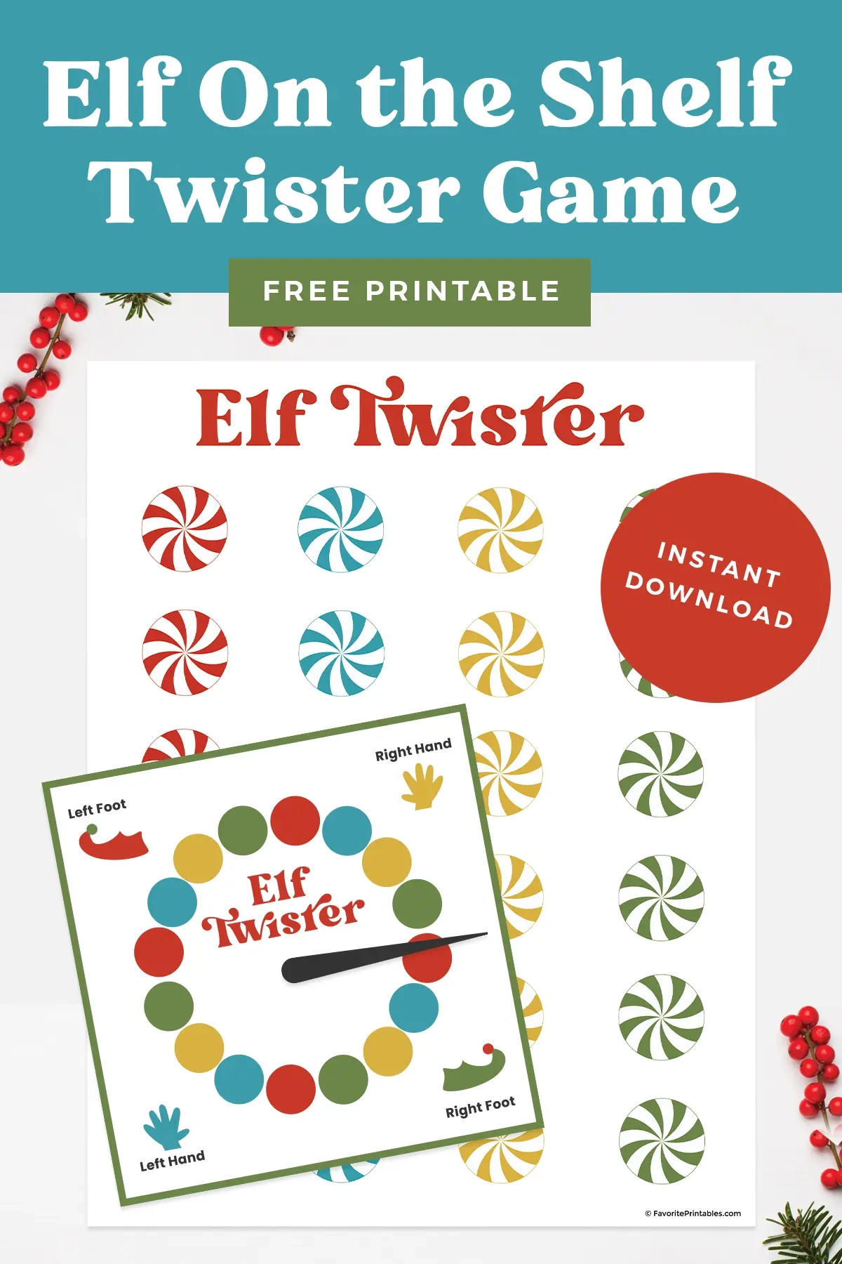 Free Printable Elf On The Shelf Twister Game Favorite Printables