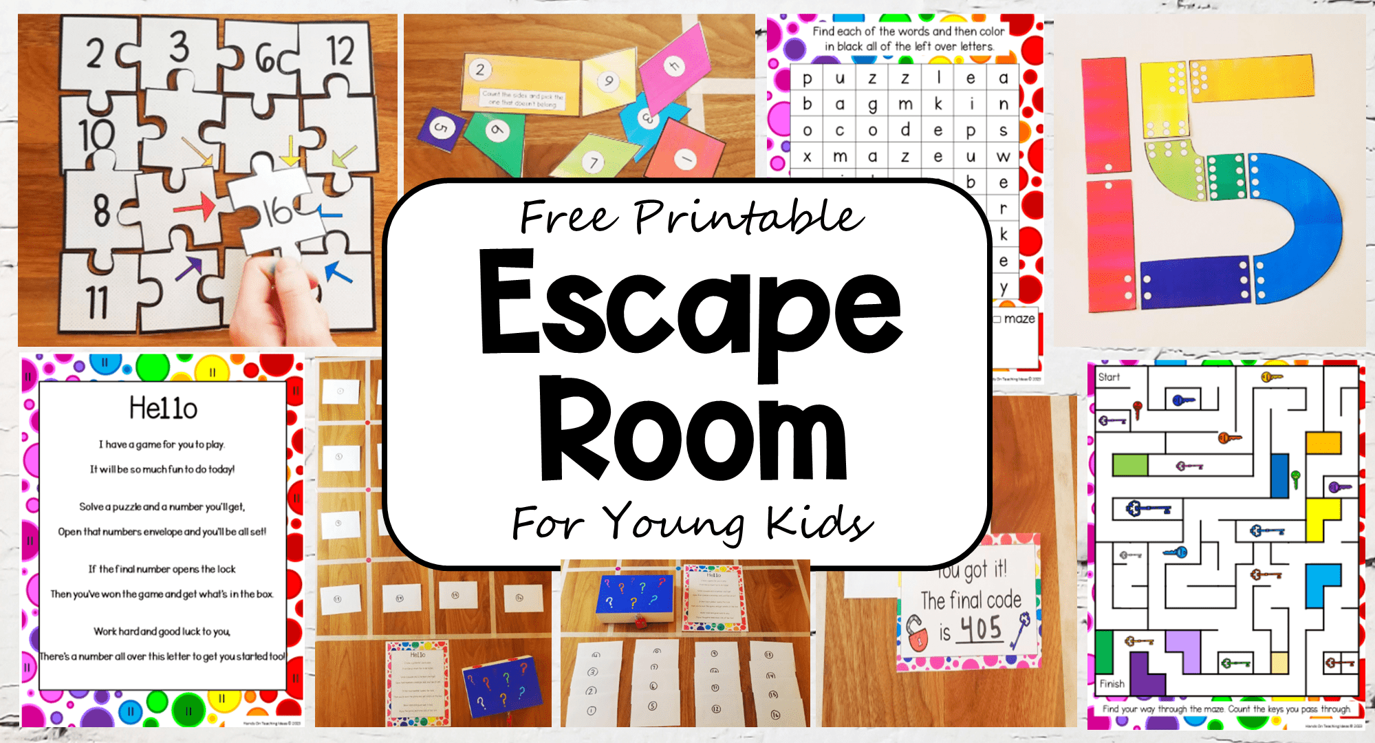 Free Printable Escape Room For Young Kids 