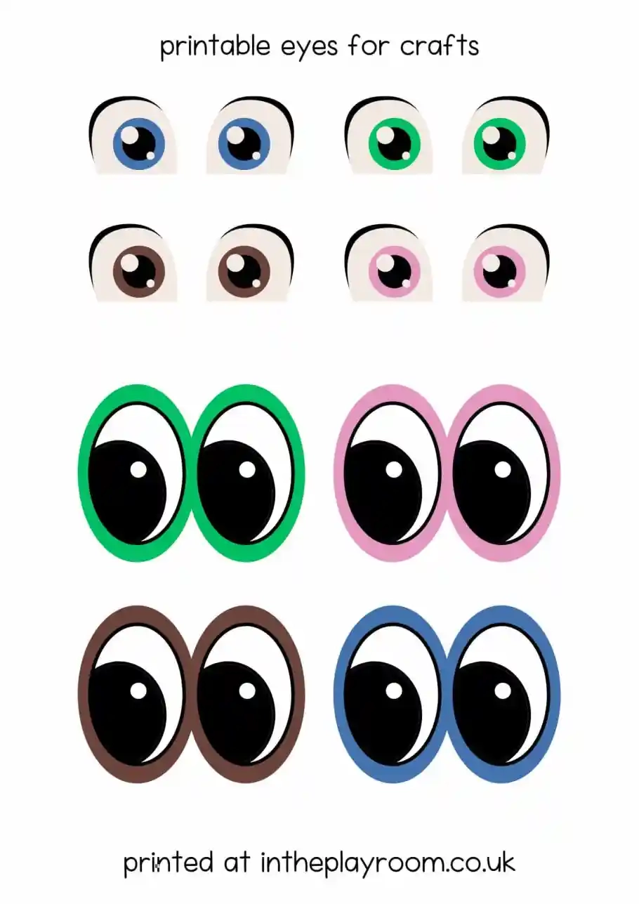 Free Printable Eyes For Crafts In The Playroom