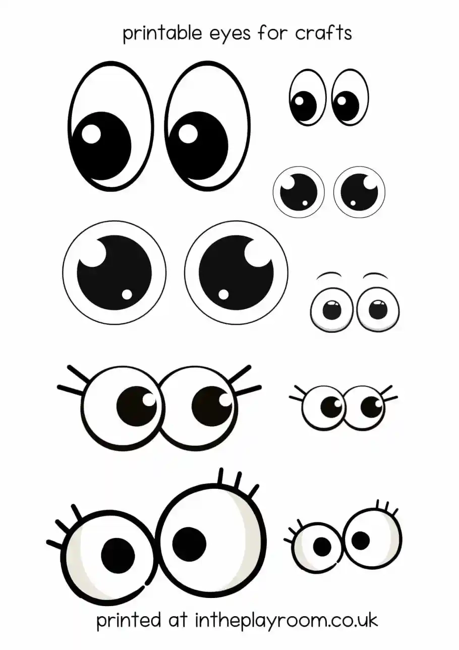 Free Printable Eyes For Crafts In The Playroom
