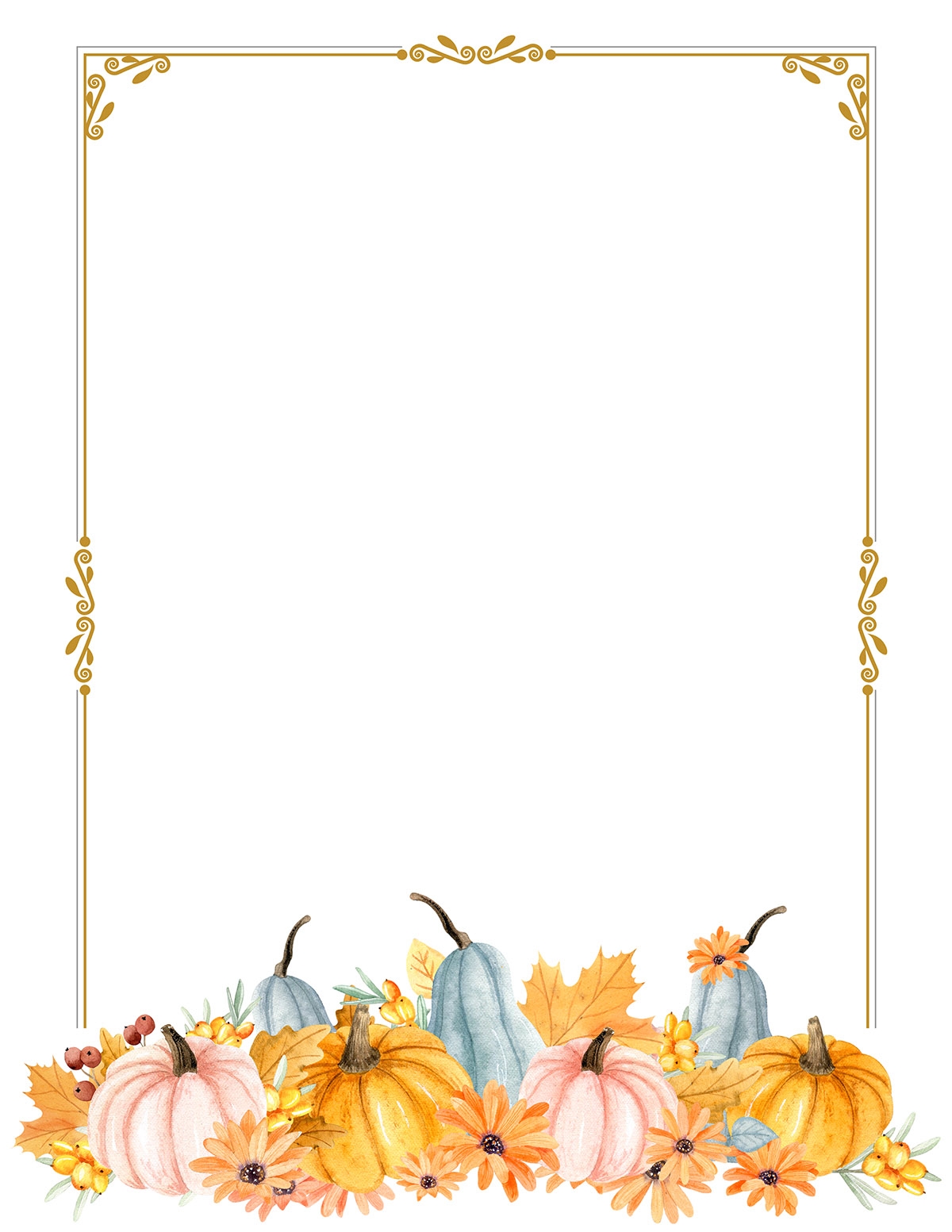 Free Printable Fall Borders 30 FREE Border Pages Mom In Pajamas