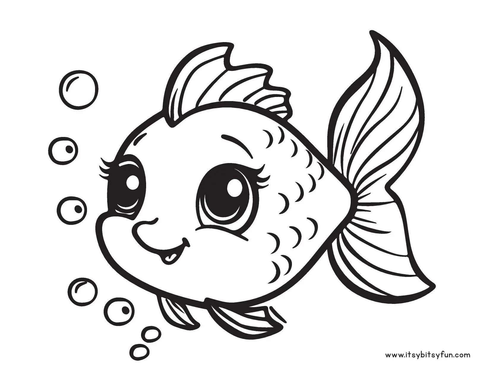 Free Printable Fish Coloring Pages For Kids Itsy Bitsy Fun