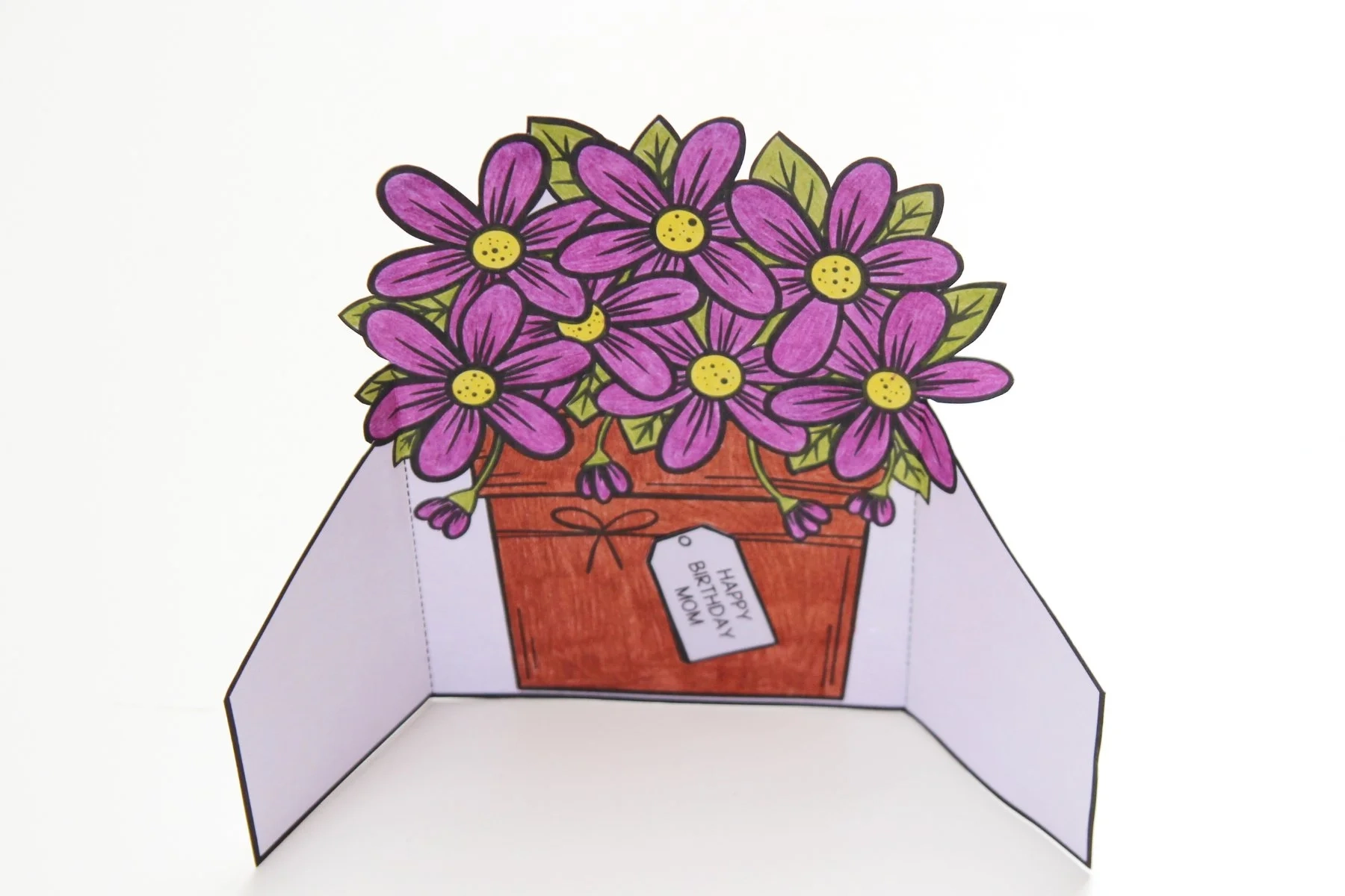 Free Printable Flowerpot Birthday Cards For Mum Gathering Beauty