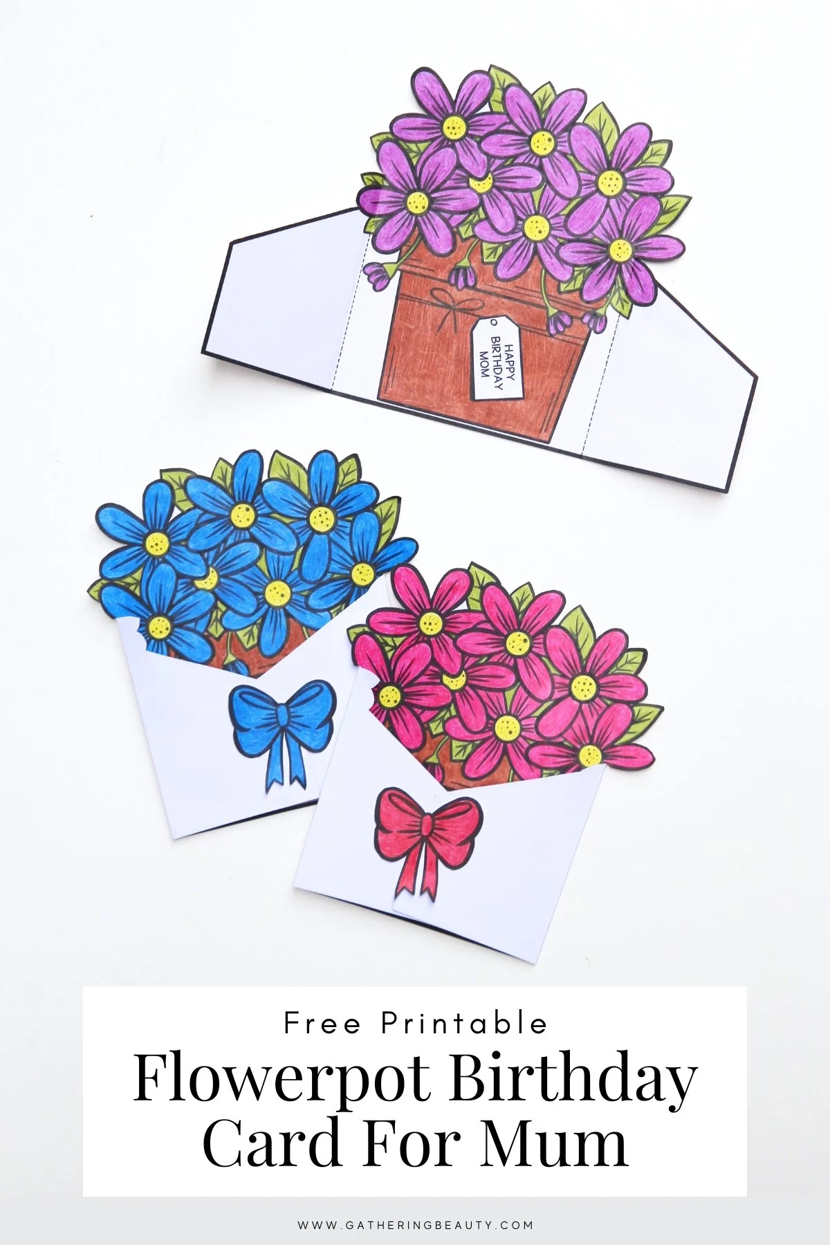 Free Printable Flowerpot Birthday Cards For Mum Gathering Beauty
