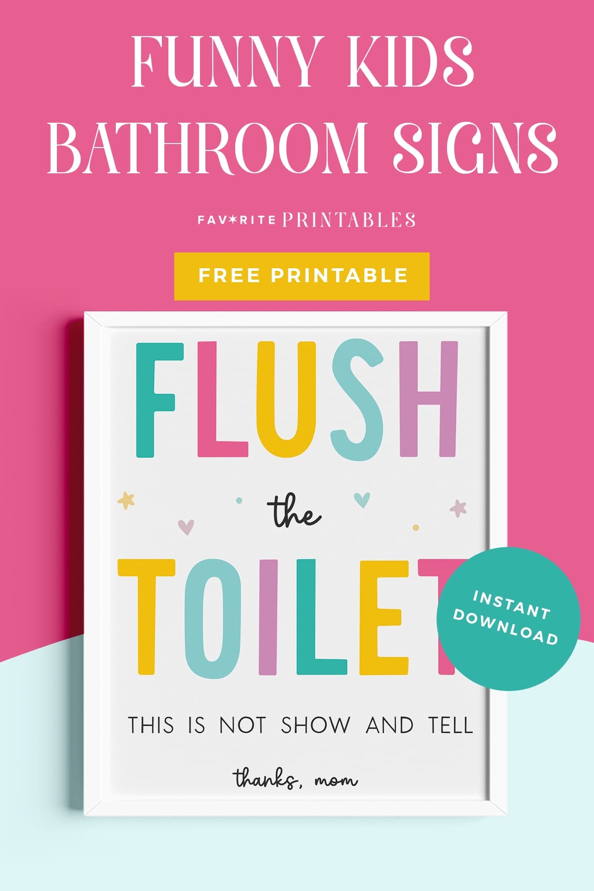 Free Printable Funny Kids Bathroom Signs Favorite Printables